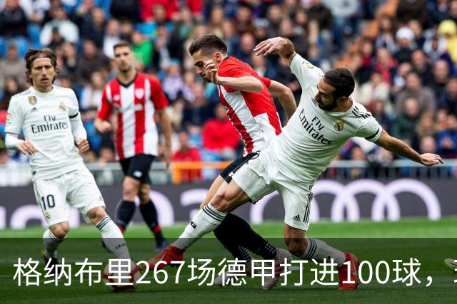格纳布里267场德甲打进100球，现役德甲球员中第三位百球先生